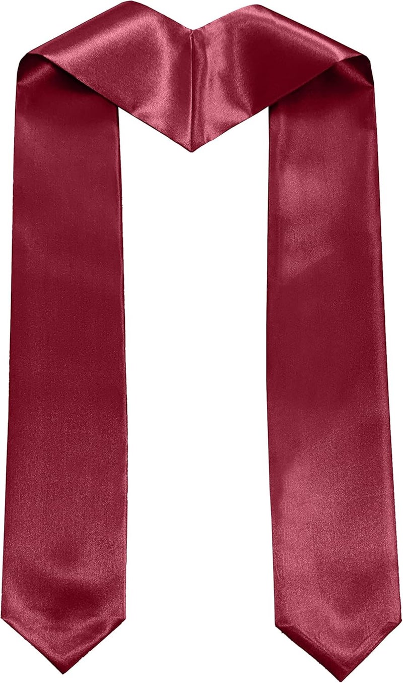 TngHui Store Plain Graduation Stole 60” Long Rich In Color & Customization Is Acceptable - Image 2